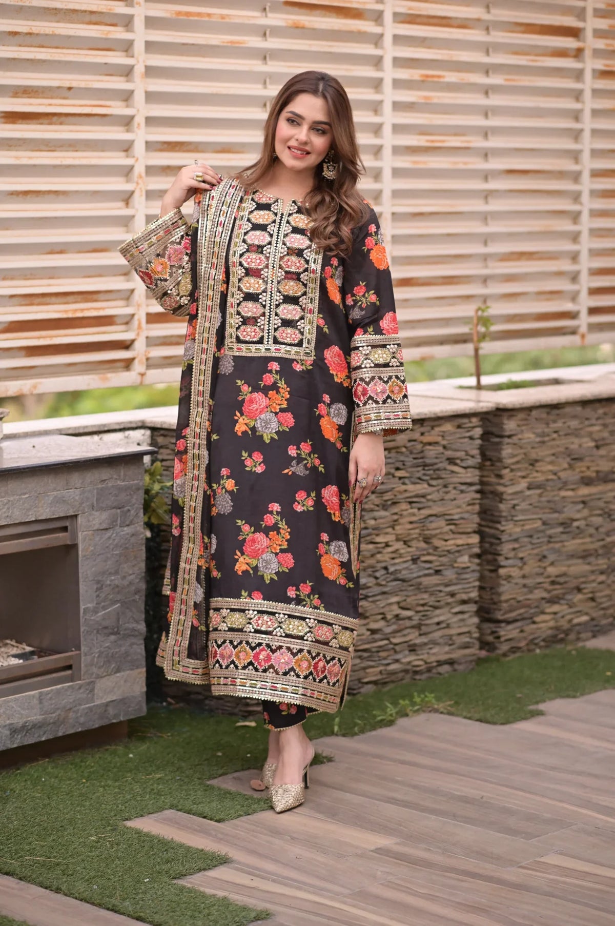 Zarqash Embroidered 3PC