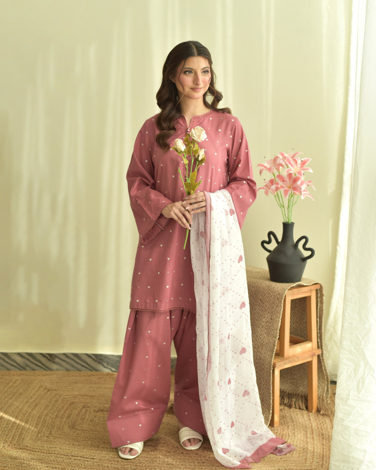 Pink Hearts 3Pc