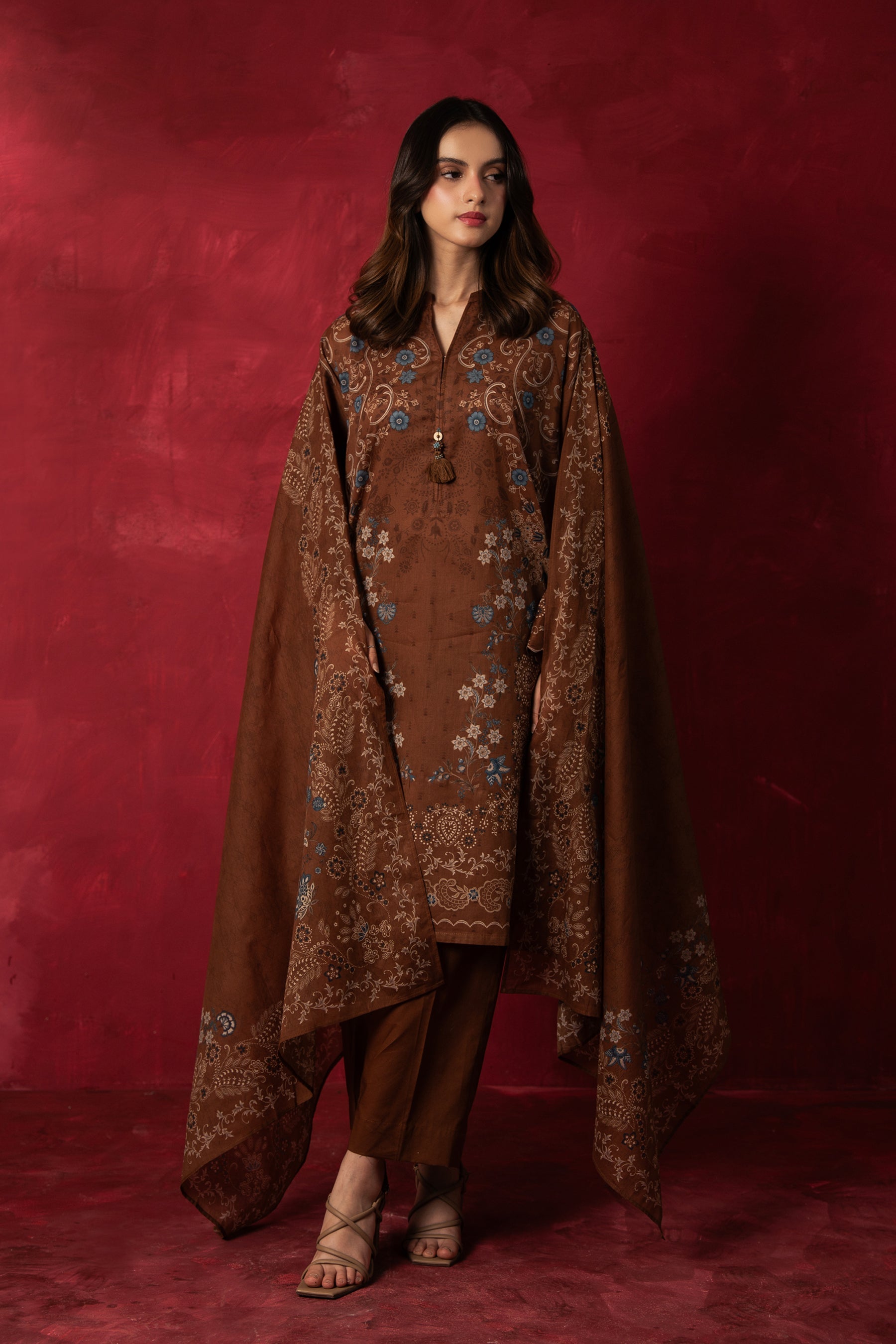 PRINTED LAWN STITCHED 3 PIECE SUIT