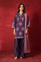 PRINTED LAWN STITCHED 3 PIECE SUIT