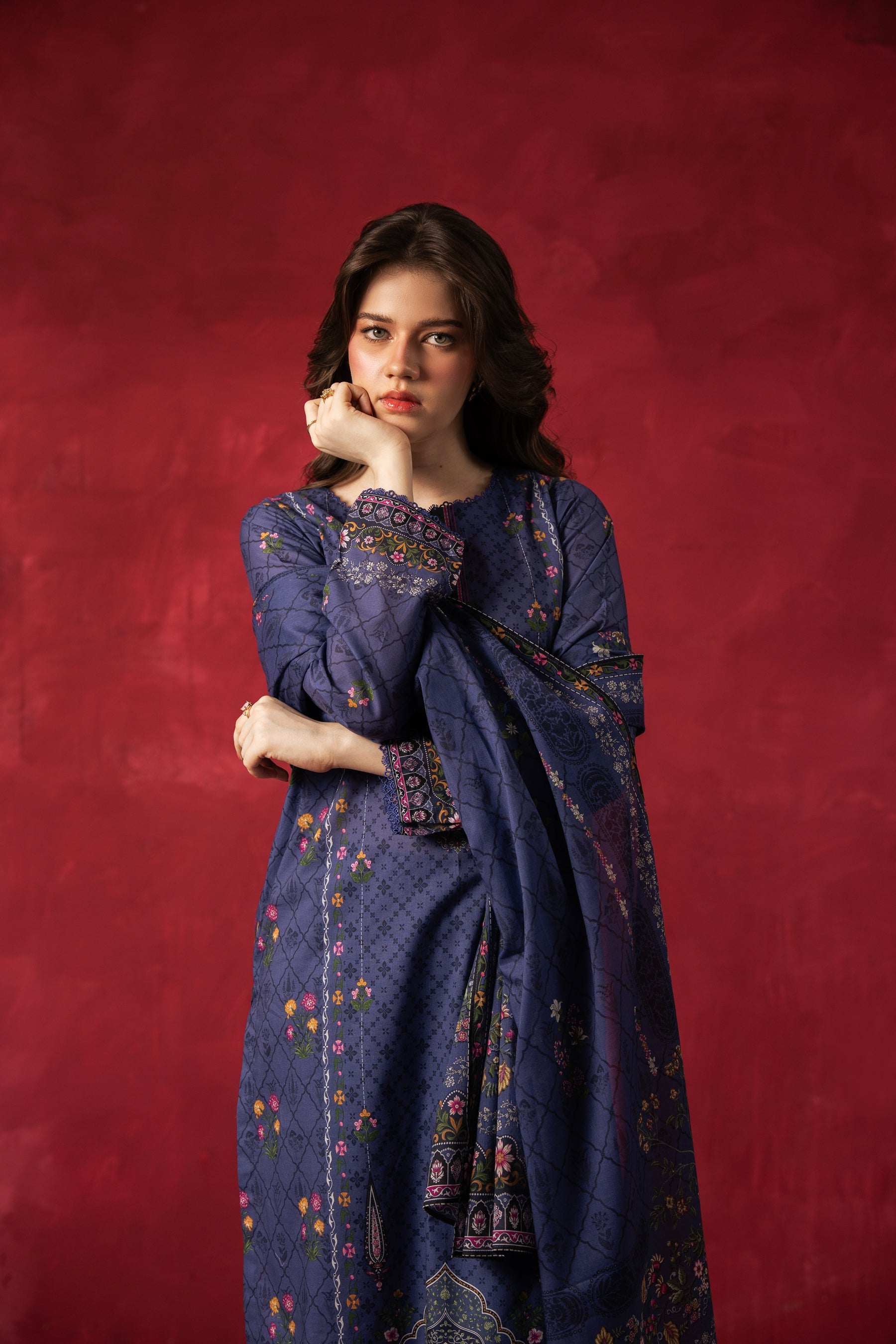 PRINTED LAWN STITCHED 3 PIECE SUIT