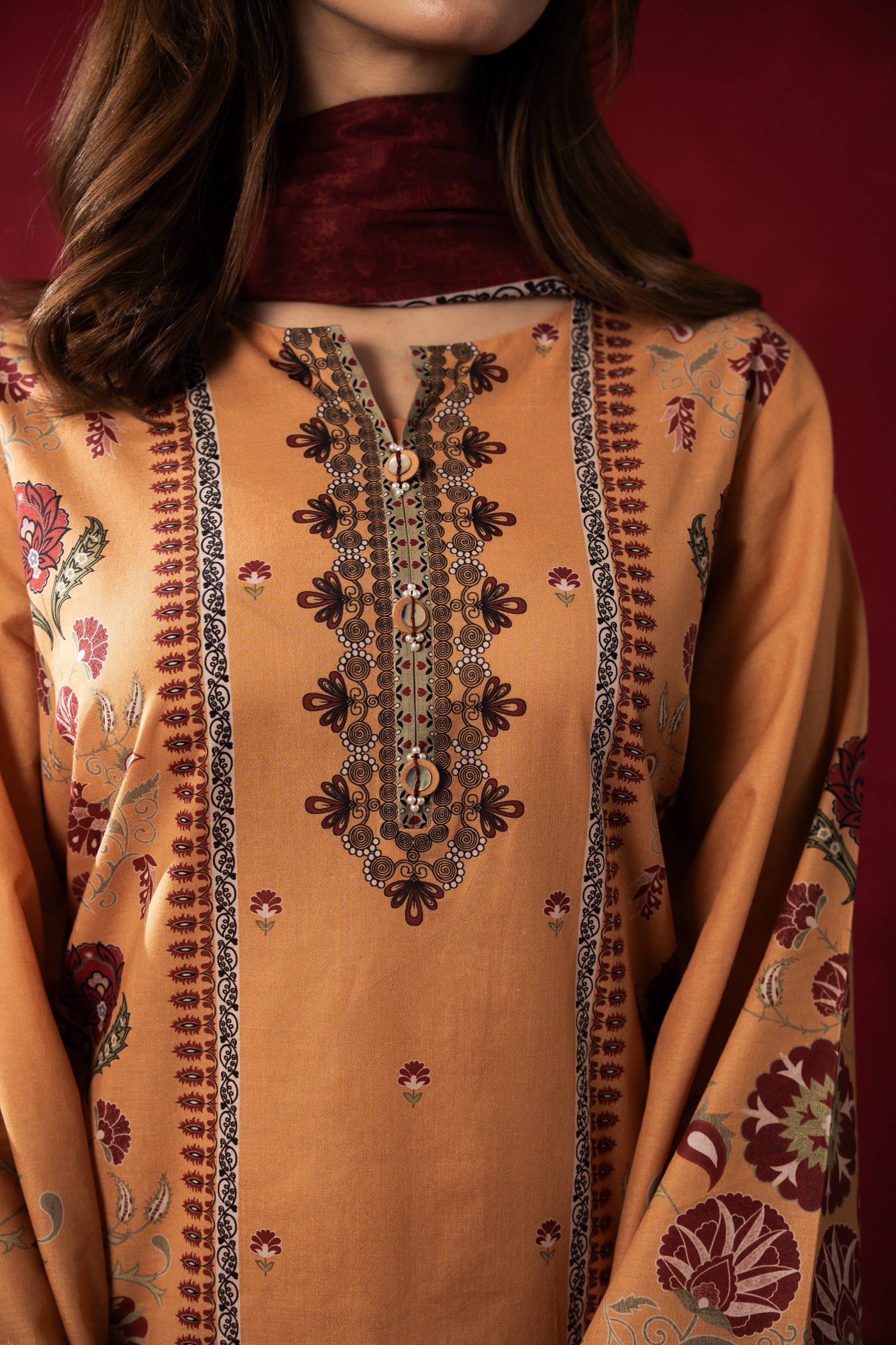 PRINTED LAWN STITCHED 3 PIECE SUIT