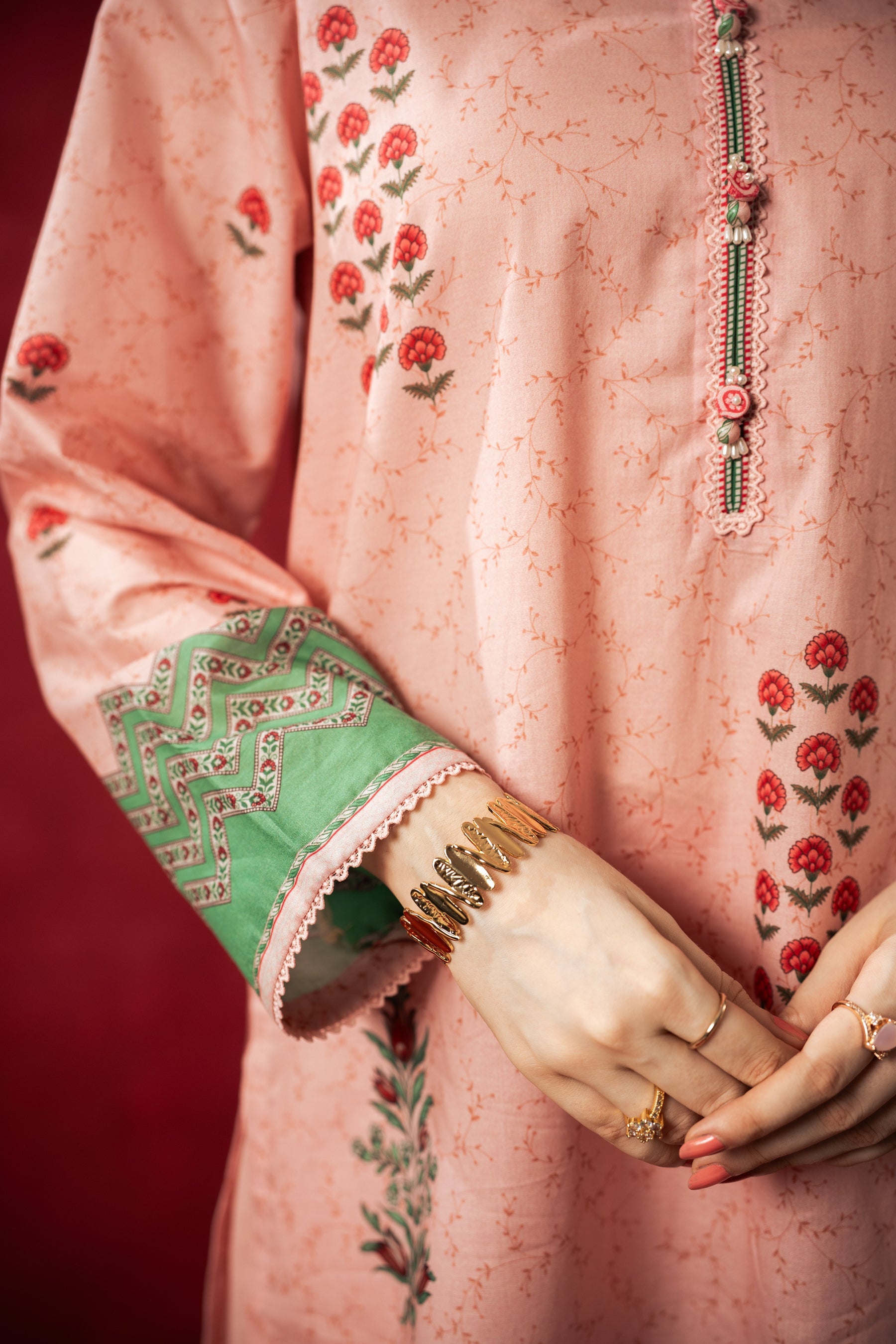 PRINTED LAWN STITCHED 3 PIECE SUIT