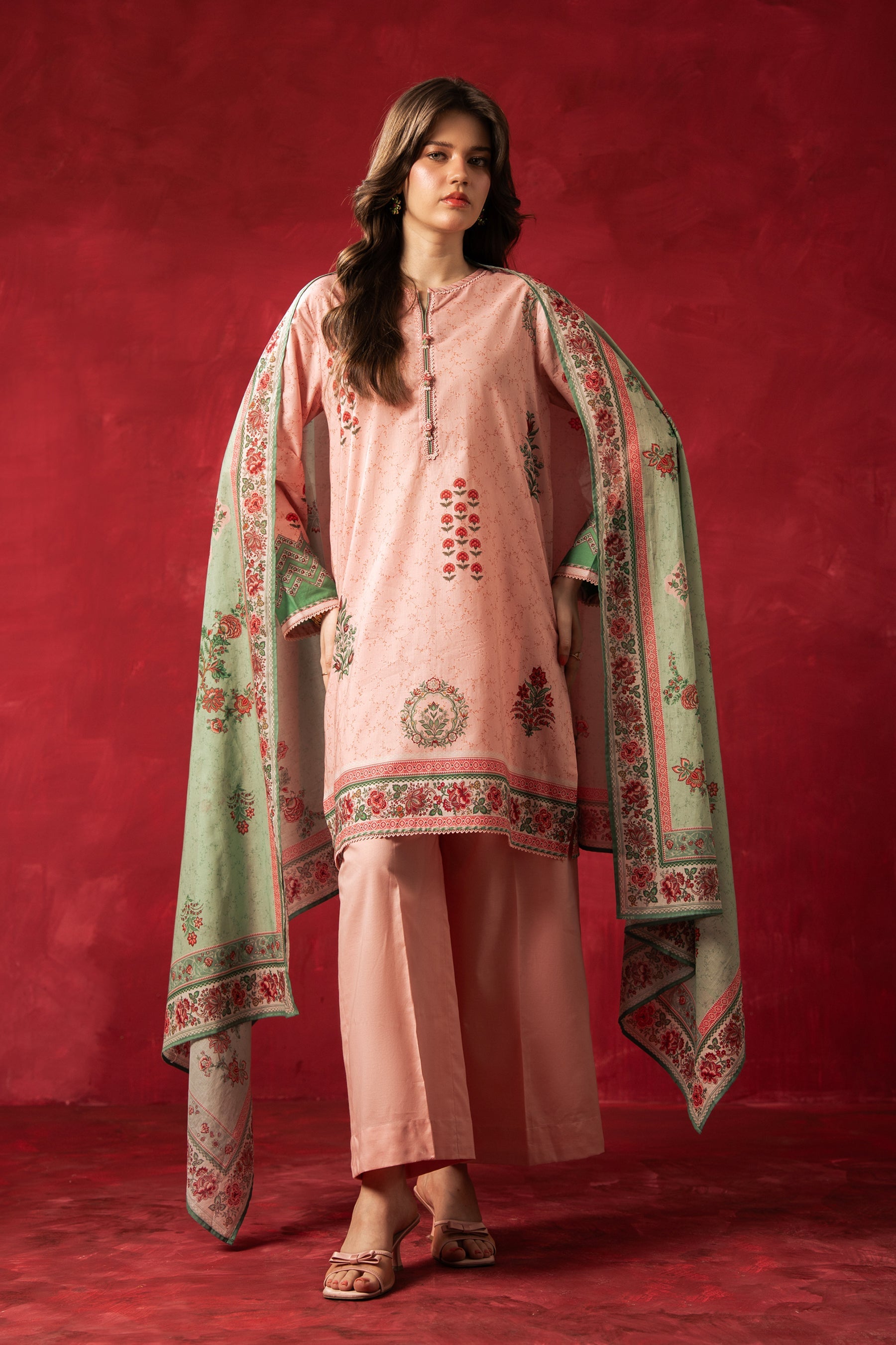 PRINTED LAWN STITCHED 3 PIECE SUIT